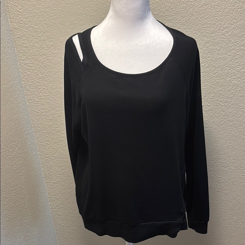 Red Haute Black Cut Out Blouse